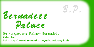 bernadett palmer business card